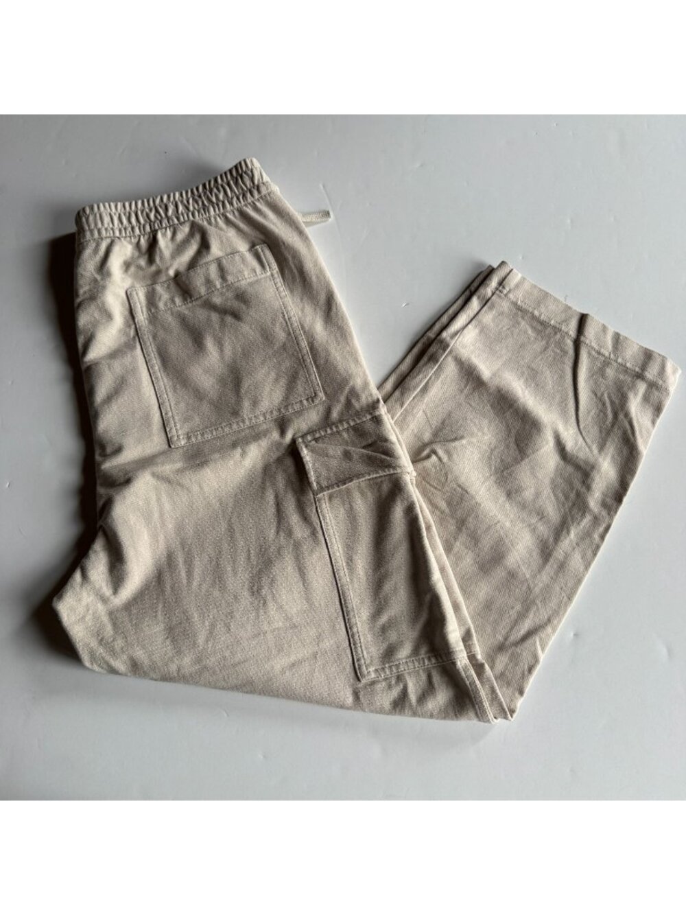 UNIQLO Cream Relaxed Utility Cargo Pants - Men's Large